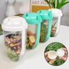Food Storage Breakfast Oatmeal Cereal Nut Yogurt Salad Cup Seal Container Set with Fork Sauce Cup Lid Bento  Food Taper Bottle