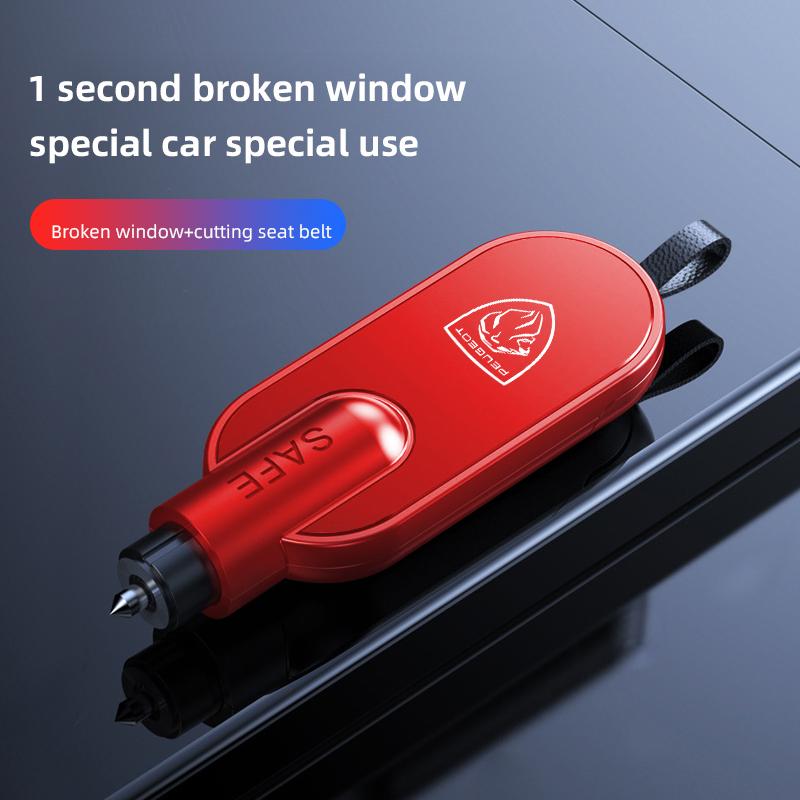 Car Window Breaker Hammer Seat Belt Cutter Emergency Escape Tools For Peugeot 206 307 308 3008 207 208 407 408 4008 508 2008 301 B3