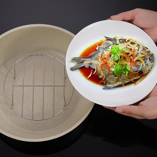 Стойка для приготовления на пару из нержавеющей стали, многофункциональная охлаждающая стойка, круглая стойка для приготовления на пару на четырех ножках для приготовления на кухне