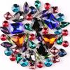 Mixed Glass Mocha AB Claw Drill Mocha Fluorescent Crystal Buckle Clothing Accessories Sewing Drill DIY Jewelry Accessories Rhinestone Sew On Beads
