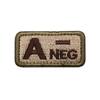 Embroidered Tactical Blood Type Velcro Badges: A, B, AB, O, +POS, -NEG - Military and Outdoor Identification.