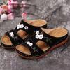 Rimocy Women's Wedges Slippers Summer 2025 Plus Size 43 Embroidery Sandals Shoes Woman Beach Casual Soft Sole Flip Flops Mujer
