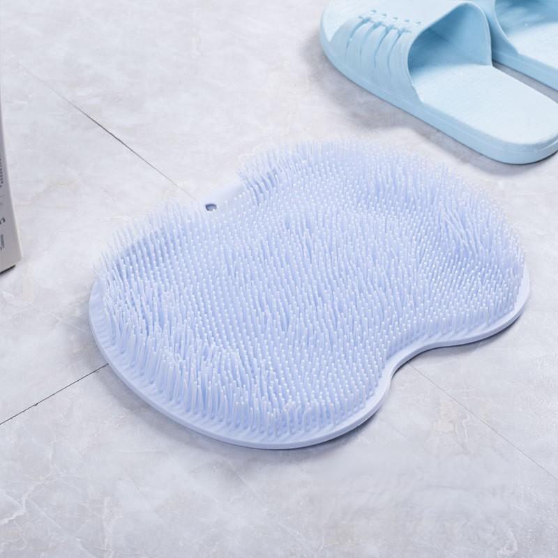 Customizable Modern Rubber Shower Scrubber TPR Material Wash Foot Silicone Pads Solid Bath Brush Mat Suction Cup Back Massage
