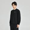 Li Ning однотонный свободный свитер с заниженной линией плеч, длинный рукав, толстовка унисекс, черный цвет AWDUG77-1