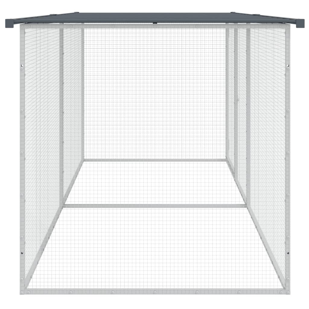 Chicken Coop with Roof Anthracite 203 x 98 x 90 cm Galvanized Steel