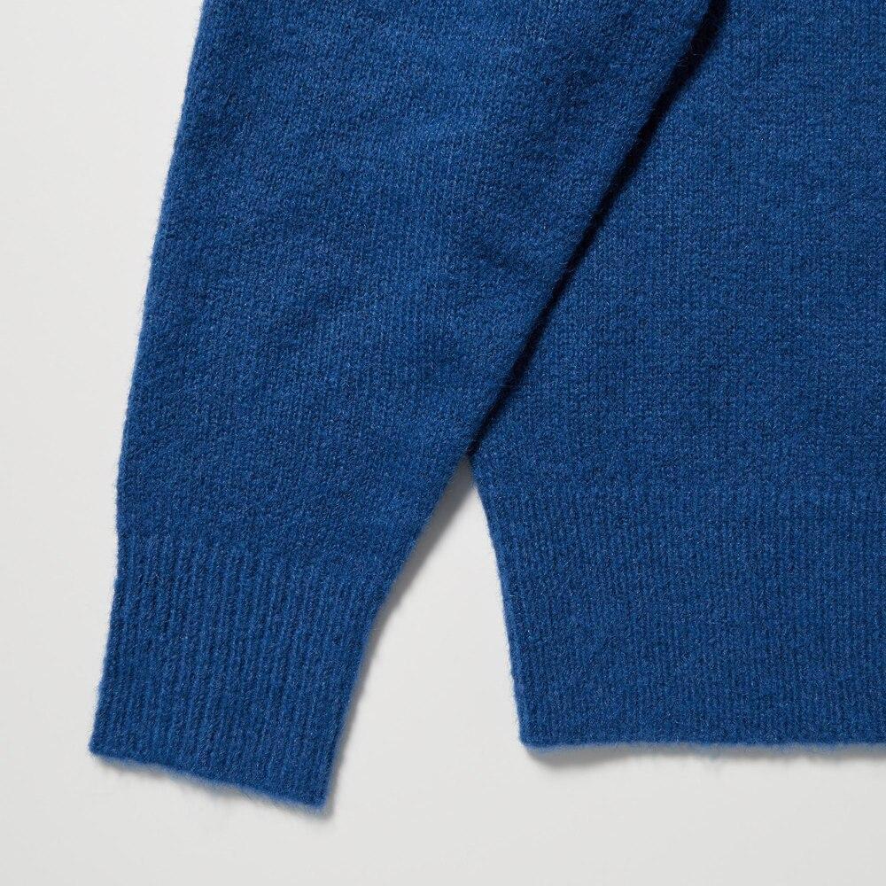 Uniqlo Свитер с узором из белок, вязаный, женский, синий, коллаборация JW Anderson 462718-66