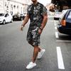 Summer 2 Piece Outfits Sets Tracksuit Men's Oversized Clothes Streetswear Retro Cute Animal 3D Printing Men Sets Tshirt Shorts