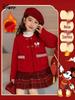 Красная утепленная куртка для девочек Disney - Весна 2026 Теплый стеганый топ на Новый год для малышек