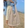 Knitted Bag Women's Bag Vintage Hollow Knitting Bag Tote Bag Handbag Shoulder Bag
