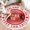 Sunderland Association Football Club Round Area Rug,Carpet Rug for Living Room Bedroom Sofa Playroom Decor,Non-slip Floor Mat