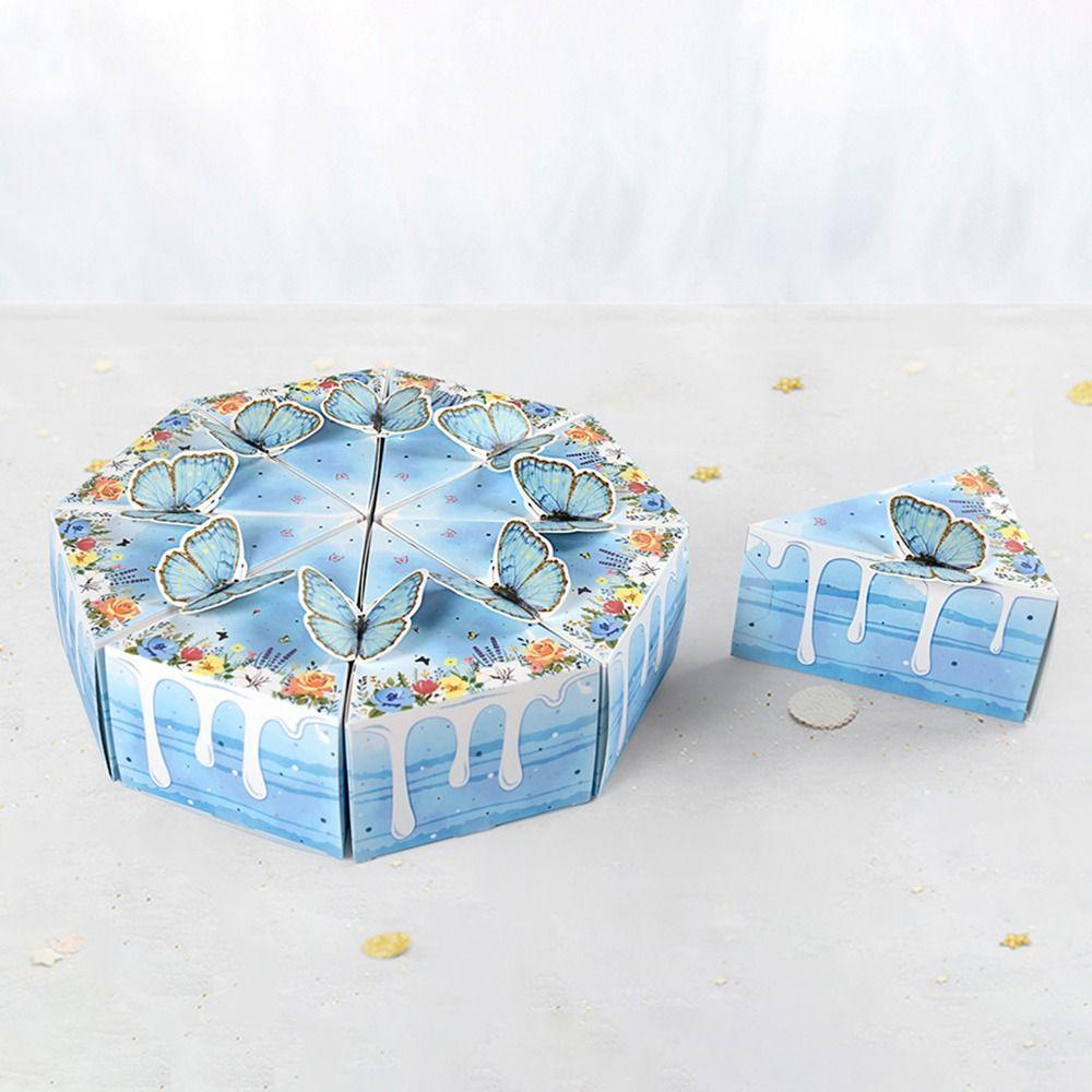 8 ШТ./Набор 3D Бабочки Подарочная Коробка Цветочный Узор Упаковочная Коробка для Подарков Для Конфет Печенья