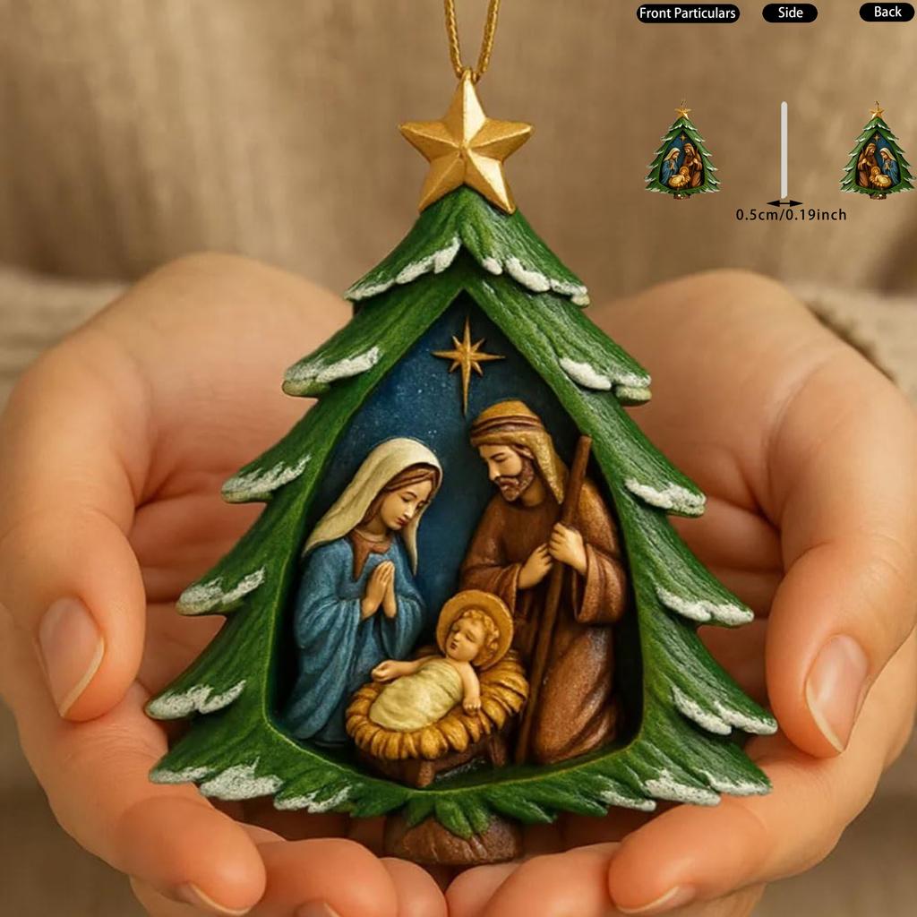 Рождественское украшение в виде рождественского вертепа