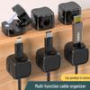 Magnetic Cable Organizer: Wall Mount for Desktop or Bedside Storage; No-Punch Solution for Data & Headphone Cables