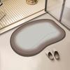 Коврик для пола в ванной, коврик для ног, мягкий впитывающий коврик из диатомовой грязи, нескользящий для туалета, туалета, коврик у двери туалета, ванная