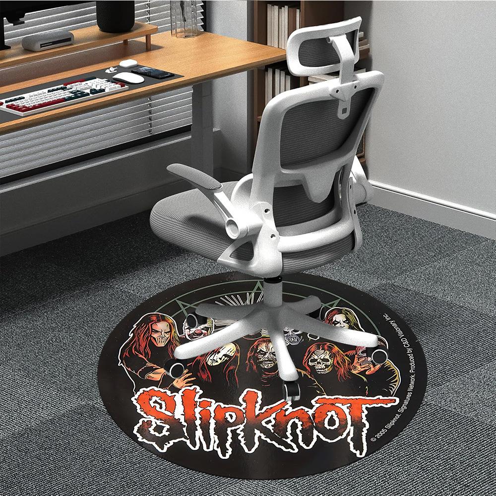 1 шт. Круглый ковер с логотипом группы Slipknot для офиса, комнатный коврик, подходящий для офиса, спальни, гостиной, домашнего декора, декора комнаты a0926050