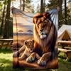 1 шт. Фланелевое одеяло с львятами, Уютное и теплое одеяло, для кемпинга, дивана-кровати, дивана, офиса040