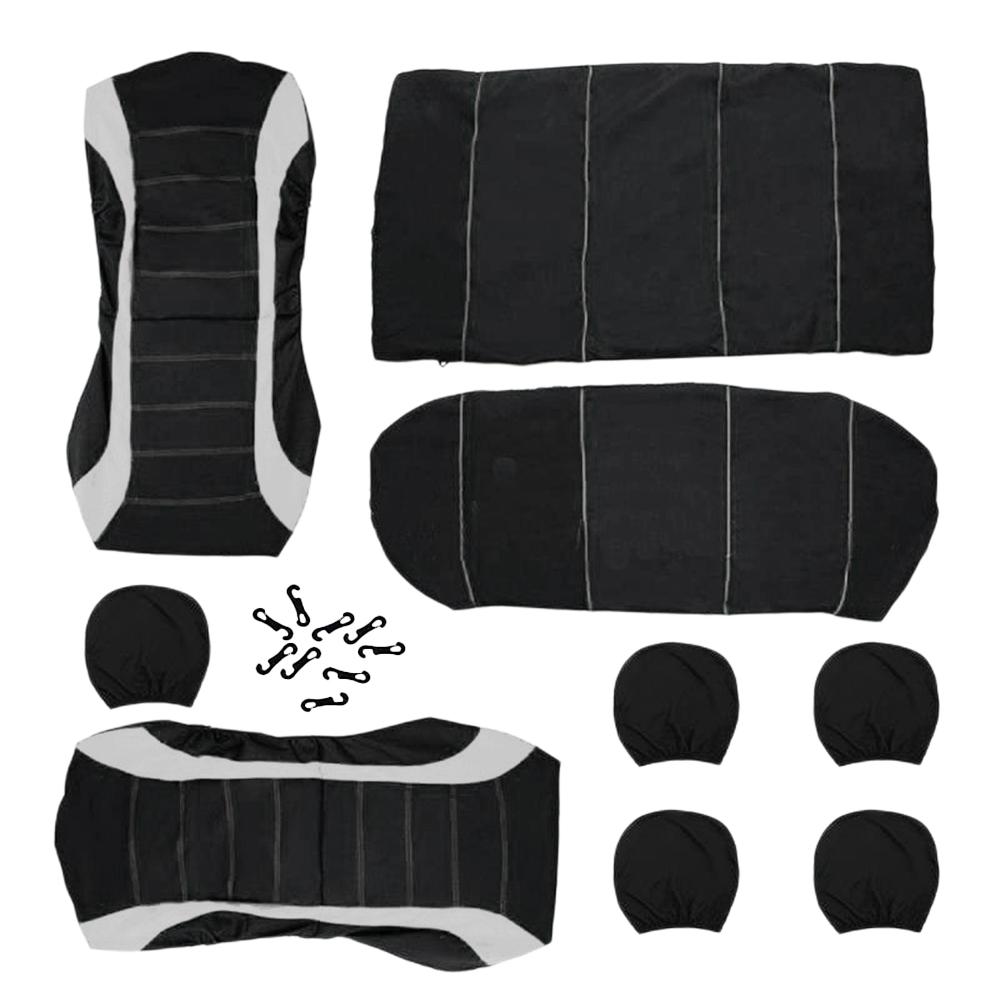Front/Rear Car Seat Cushion Fabric Car Seat Cushion Cover Four Season Universal Auto Seat Protector Polyester Automobile Parts