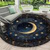 Роскошный дизайн с луной, темно-синий узор, круглый коврик для пола, кухонный коврик-дорожка для прихожей, мягкий ковер для спальни, гостиной, нескользящий ковер