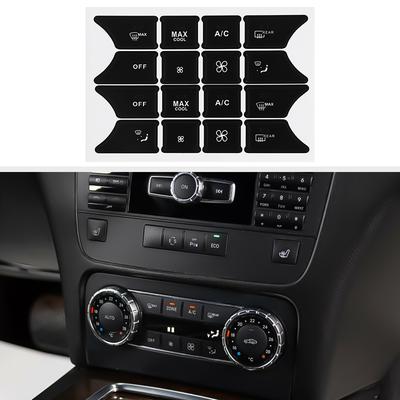 Наклейка для ремонта кнопок автомобиля Матовые наклейки для Mercedes Для Benz C-Class W204 S204 C204 Рестайлинг SLK-Class R172 E-Class W212