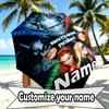 Custom Name Personalized Batman Print Umbrella, Auto Open Close, 8‑Rib Sturdy Frame, Commute Camping Hiking Use, Birthday Gift