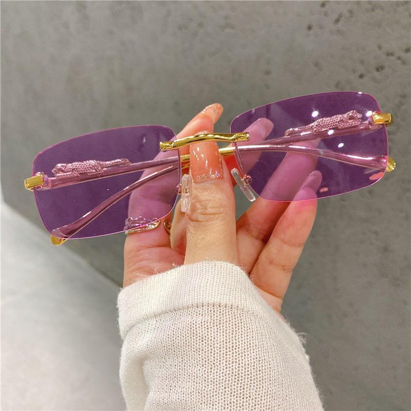 Винтажные Солнцезащитные Очки Без Оправы с Обрезанным Краем Модные Дизайнерские Очки Роскошные Солнцезащитные Очки Мужские UV400 Lunettes eil Homme