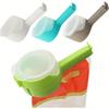 4pcs Colorful Bag Clips with Pour Spouts  Durable Plastic Sealing Clips for Food Storage,Kitchen Organization Essentials In Blue,Green,Gray,White 4pcs