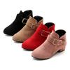 High Heels Kid Boot Girl Shoes For Children Warm Winter Autumn Red Ankle Boots Sneakers Suede 2025 3 4 5 6 7 8 9 10 11 12 Years