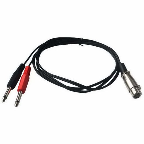 XLR Female To 6.35mm Mono Male Audio Y Splitter Cable, 1 XLR Female To 2 Dual 6.35mm Male 30cm (1.5m/3m) Stereo Mic Audio Converter Adapter Cable