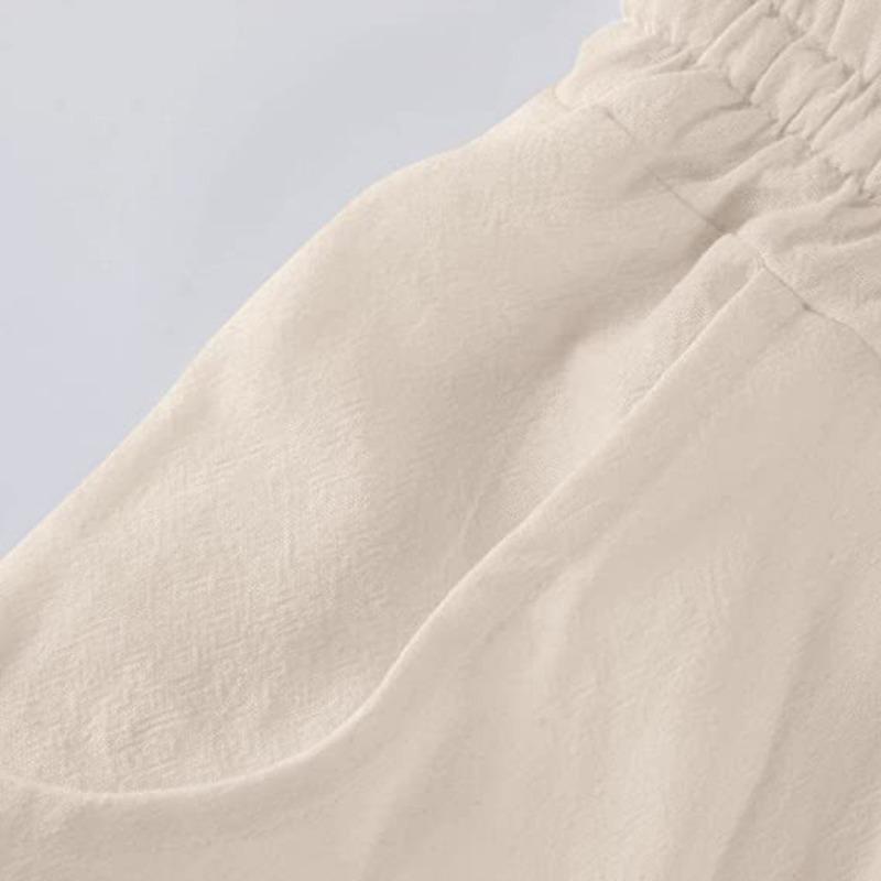 Women S Casual Cotton Linen Blend Wide Leg Pants
