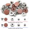 12.5/15Mm Metal Buttons Leather Snap Fasteners Round Duty Sewing Accessories Color Button For Clothes Jackets Bags Leathercrafts