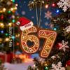 Рождество 67 Акриловая подвеска Новый год Вертеп Подвеска 26 Елка Рождественские буквы Украшение Navidad Праздник 2026 W9B8