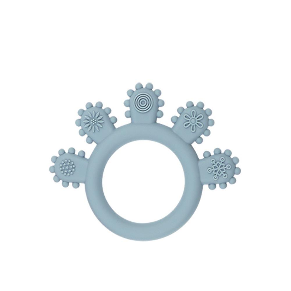 Игрушки для прорезывания зубов из пищевого силикона для младенцев, не содержащие бисфенол А, жевательные игрушки для младенцев, силиконовое кольцо для прорезывания зубов для новорожденных