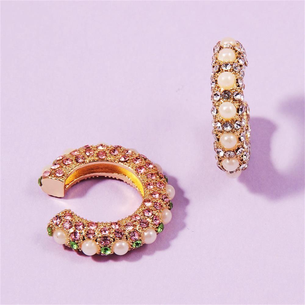 Ювелирные изделия Стразы Подвеска Без Пирсинга C-образные Кубические Цирконии Серьги-манжеты CZ Заявление