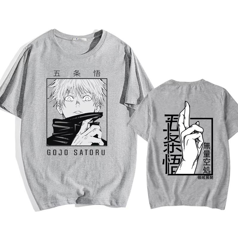 New Hot Anime Punk Jujutsu Kaisen Gojo Satoru Printed Loose T-shirt Women Men Casual Cool Summer Streetwear Short Sleeve Tops