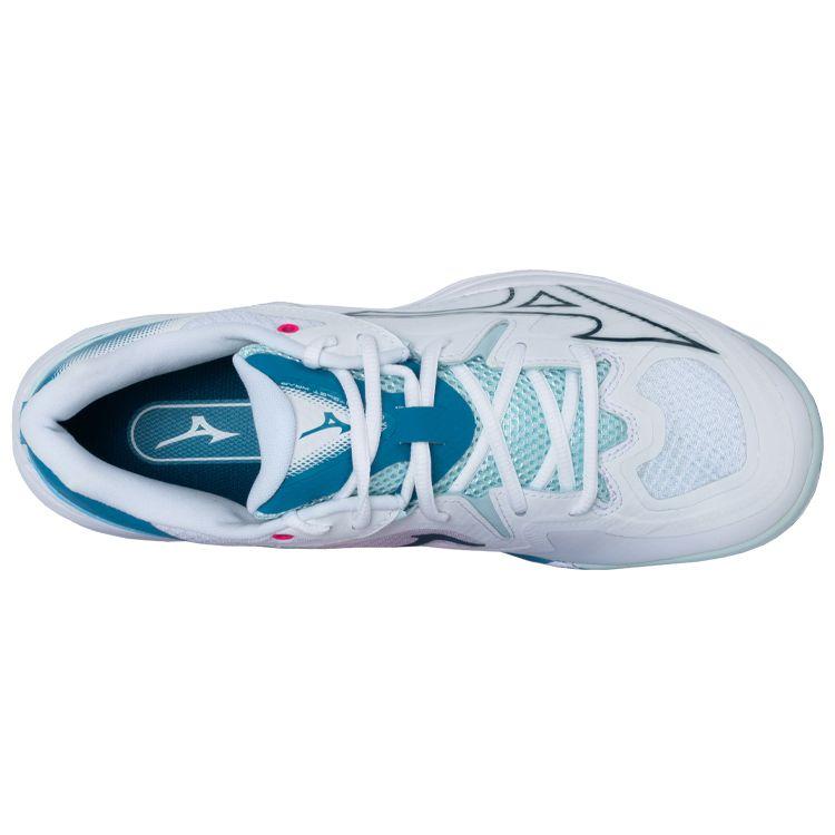 Mizuno Кроссовки унисекс Wave Claw 3 Wide White Sailor Blue Pink-Tetra 71GA244321