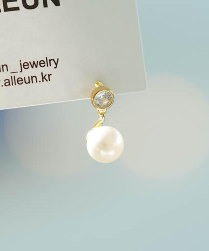 Серебряные серьги-подвески Alleun из серебра 925 пробы с кубическим цирконием