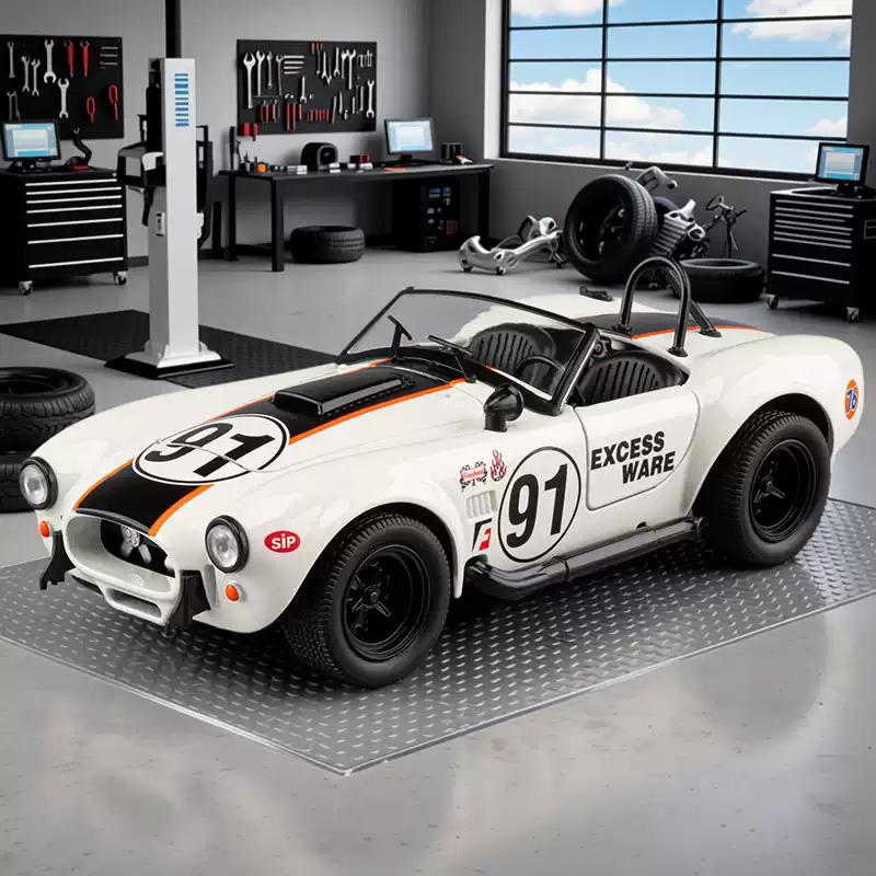 1/22 Ford Shelby Cobra Реплика Литой Модель Автомобиля Кабриолет Ретро Коллекция Классический Автомобиль Игрушечная Машина Подарок Мальчику на Праздник День Рождения