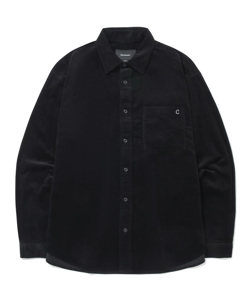 COVERNAT Semi-Overfit Corduroy Shirt Black
