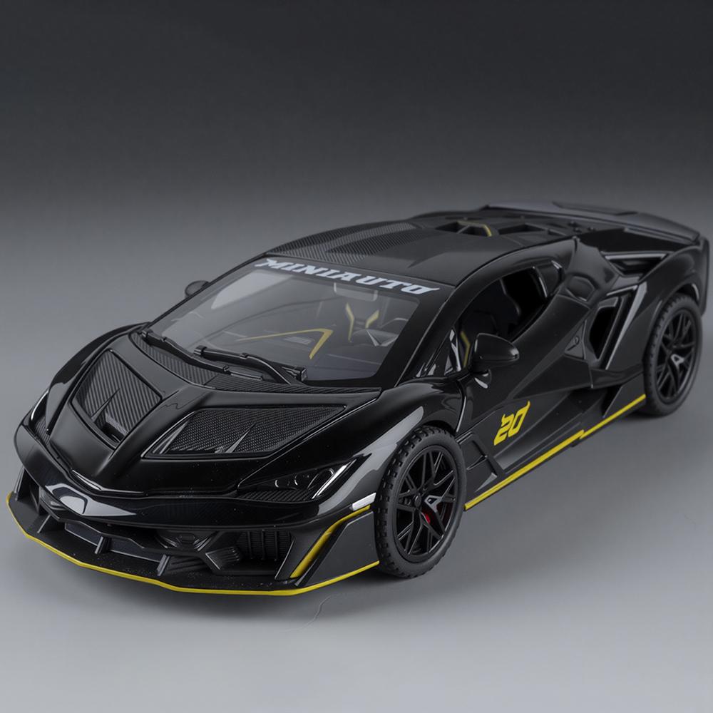 Масштаб 1/32 Спортивный автомобиль Lambo из литого металла 4-дверный Инерционный Звук и Свет База Модель Автомобиля Детская Игрушка Украшения Подарок