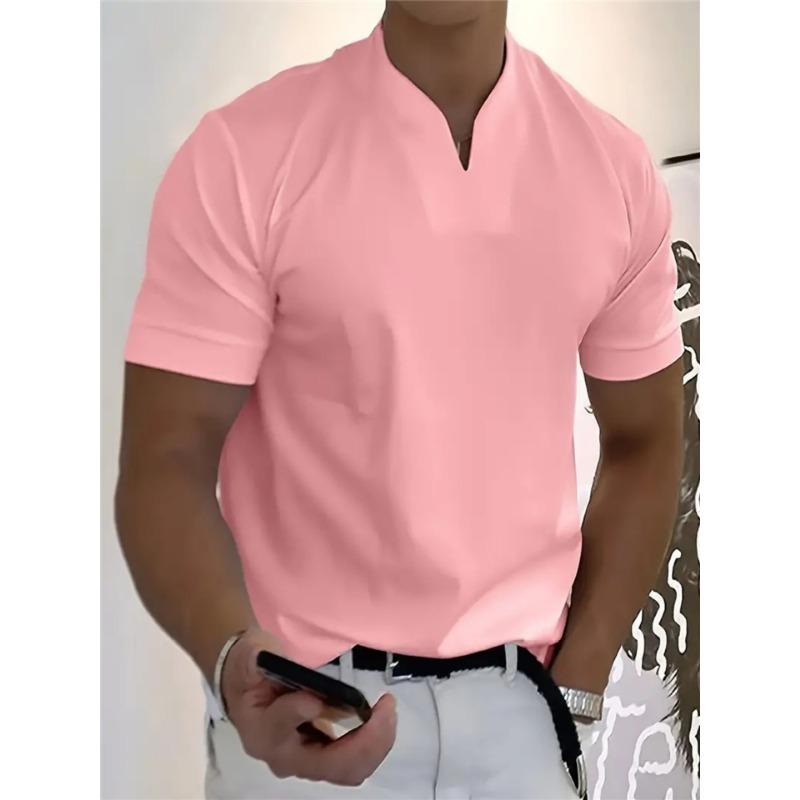 Men Muscle Fitness Sports V Neck Short Sleeve T Shirt For Men