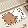 Diatom Mud Floor Mat Cartoon Bathroom Absorbent Quick Drying Foot Mat Easy To Clean Anti Slip Pad