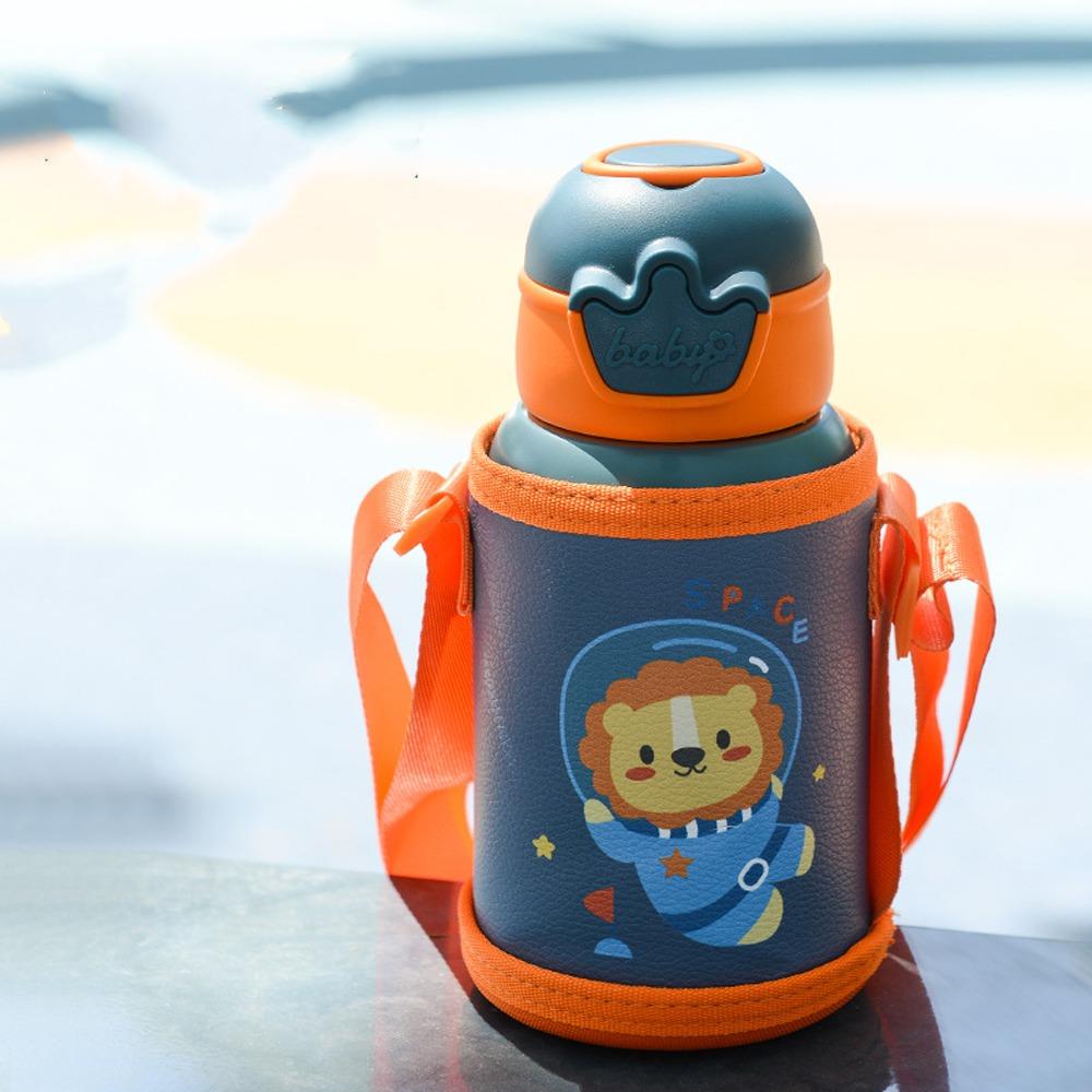 with Straw Kids Thermos Bottle 480ml Thermal Water Bottle Children's Water Kettle  for Toddlers