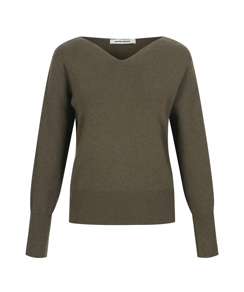 MAREMONTE V-Neck Design Knit_M22Omkt62P0