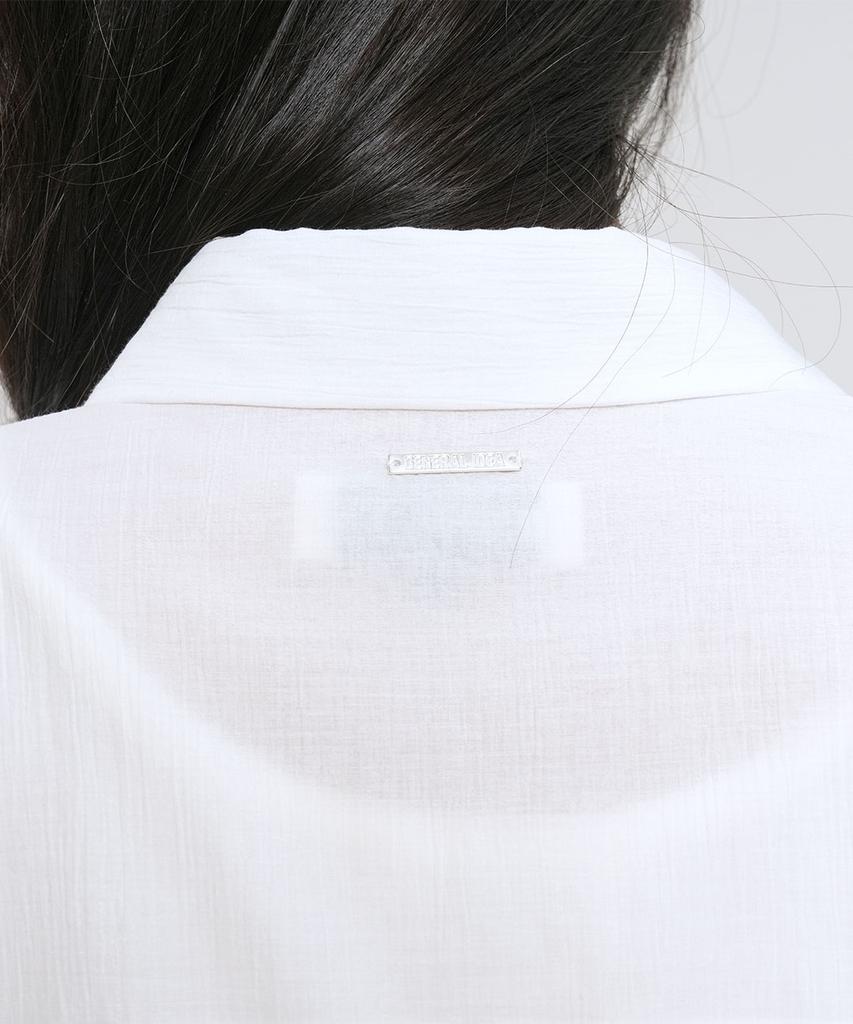GENERALIDEA Summer Wrinkle Sheer Shirt [White] / Wbe2L03531