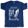 Новая мужская футболка лето 6tn Мужская Никогда не недооценивайте старика на велосипеде много цветов топы мода унисекс футболки