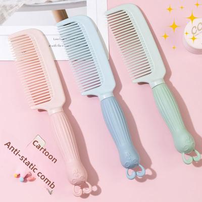 Мягкий милый гребень из мультфильма, симпатичная студентка, корейская версия интернет-знаменитости, девушка, антистатическая, для взрослых детей, пластиковая расческа для завивки волос