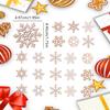 10/30/50/100pcs Christmas Wooden Snowflakes Hanging Ornaments DIY Snowflake Wooden Ornaments Cutouts Christmas Tree Decorations