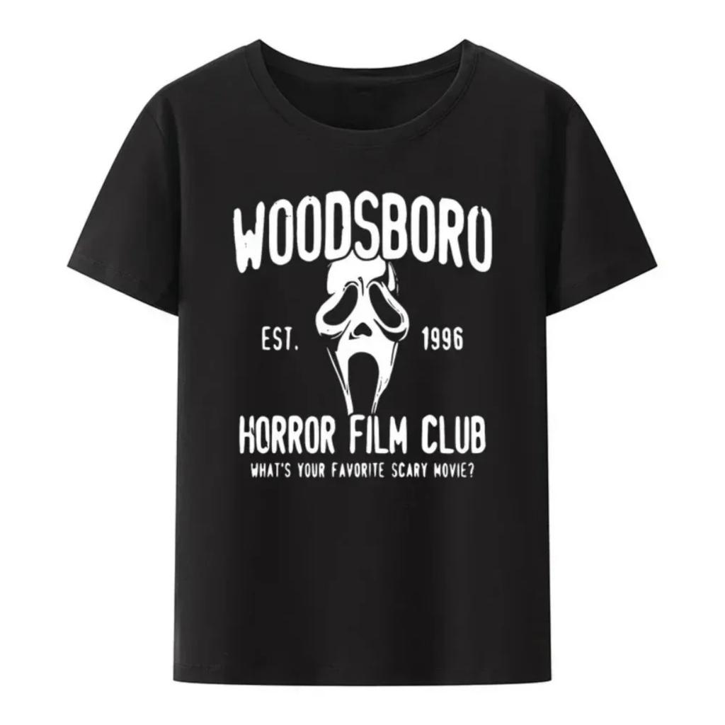 Lets Watch Scary Movies Scream Horror Halloween T Shirt Novelty Funny Graphic Shirts Tee unisex Popular Gothic Tops