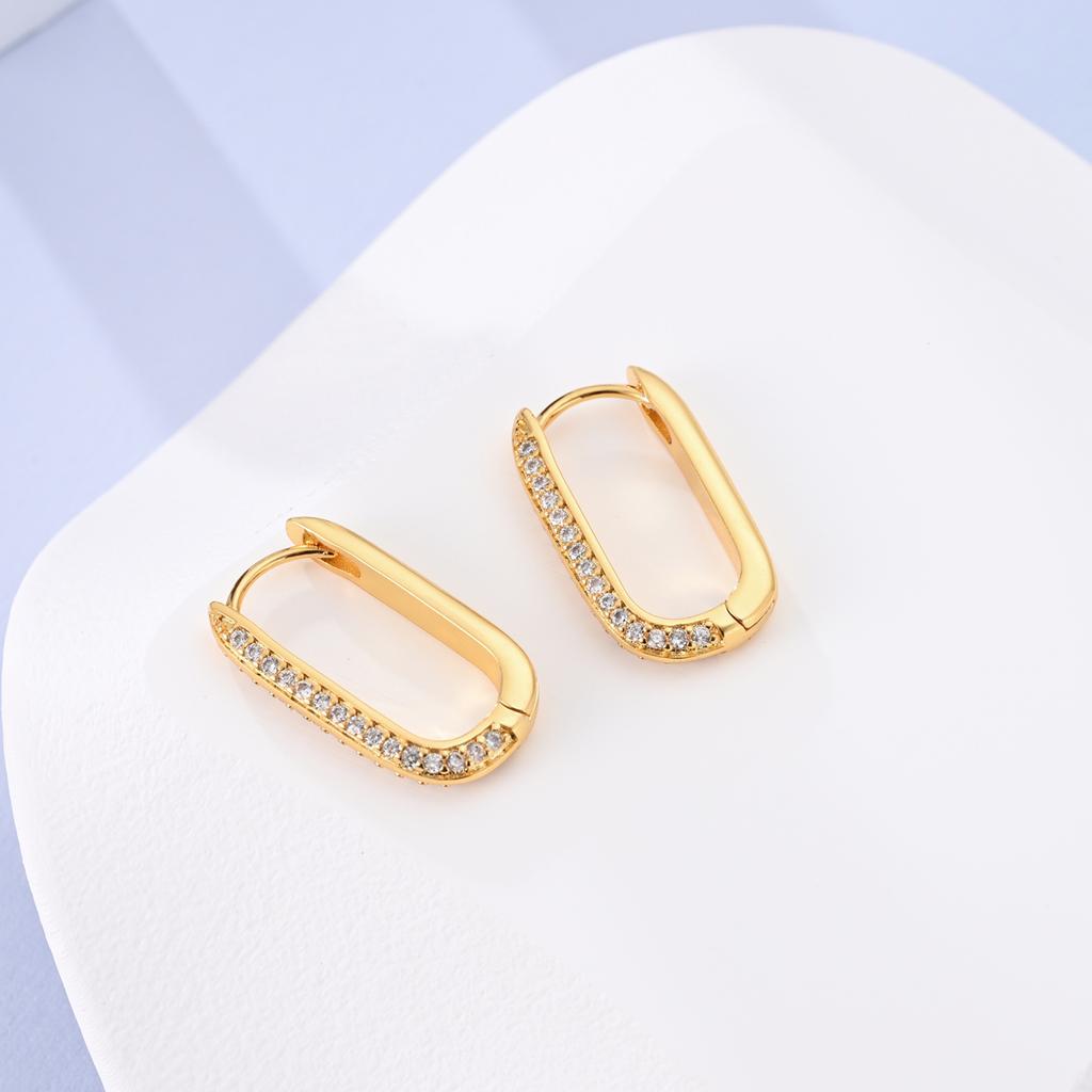 Original 925 Silver Hoop Gold Earring For Woman Heart Star Moon Zircon Pendientes Fashion Jewelry