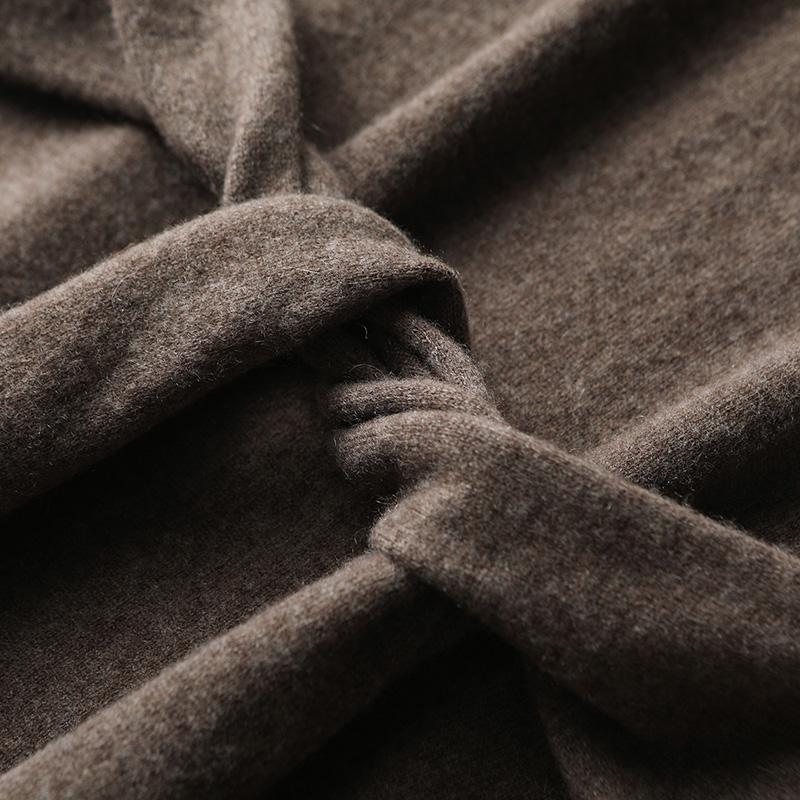 Women Sweater Dress 100% Wool TIDENOVEL O-neck Knit Long Pullover Winter Jumpers Wool Long Dress Female